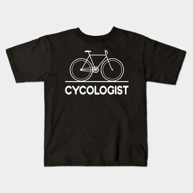 Cycologist Kids T-Shirt by benangbajaart